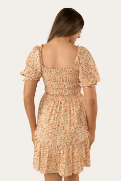 Ringers Western Tahlia Womens Shirred Mini Dress - Off White