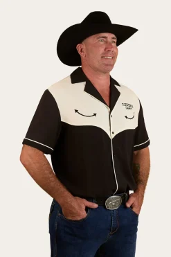 Best Ringers Western Take No Bull Mens Pub Shirt - Charcoal