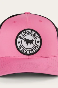Online Ringers Western Tara Ponytail Trucker Cap - Melon