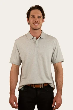 Clearance Ringers Western Tech Mens Polo - Grey Marle