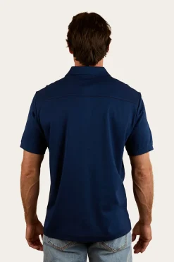 Clearance Ringers Western Tech Mens Polo - Navy