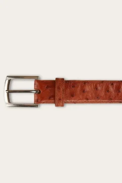 Discount Ringers Western Telford Belt - Chestnut Ostrich