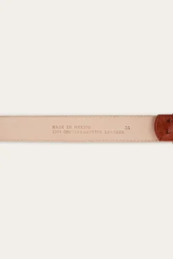 Discount Ringers Western Telford Belt - Chestnut Ostrich