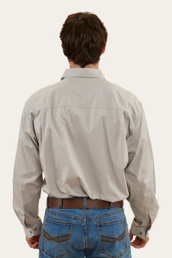 Clearance Ringers Western Tempest Mens Half Button Work Shirt - Beige