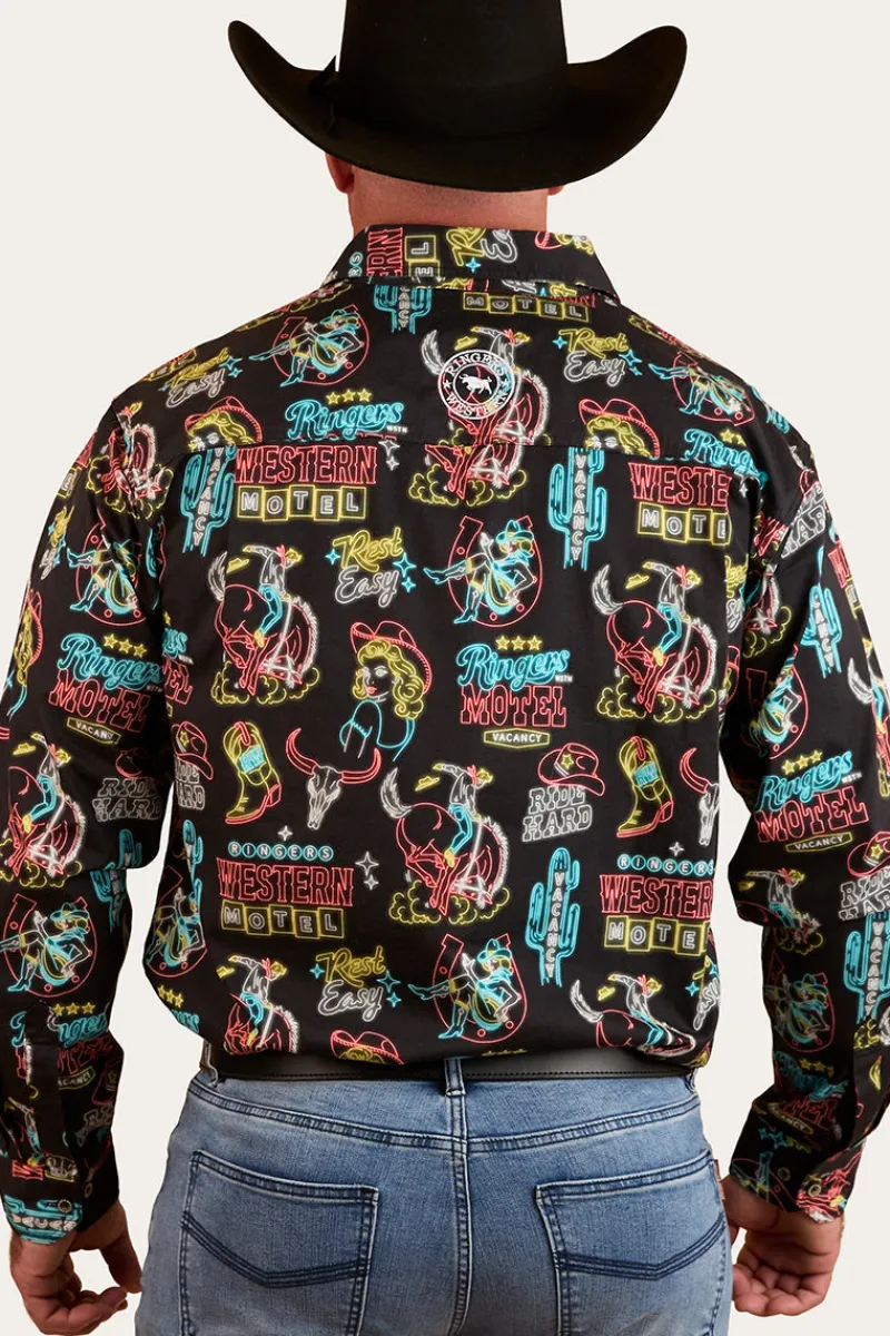 Clearance Ringers Western The Dyno Mens Limited Edition Work Shirt - Black / Multi