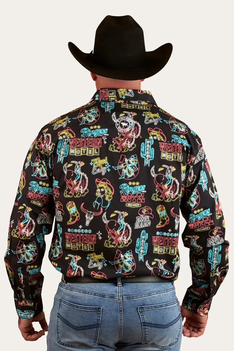 Clearance Ringers Western The Dyno Mens Limited Edition Work Shirt - Black / Multi