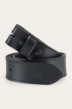 Discount Ringers Western Tibbs Leather Belt Strap - Black