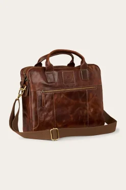 Clearance Ringers Western Toro Briefcase - Cognac