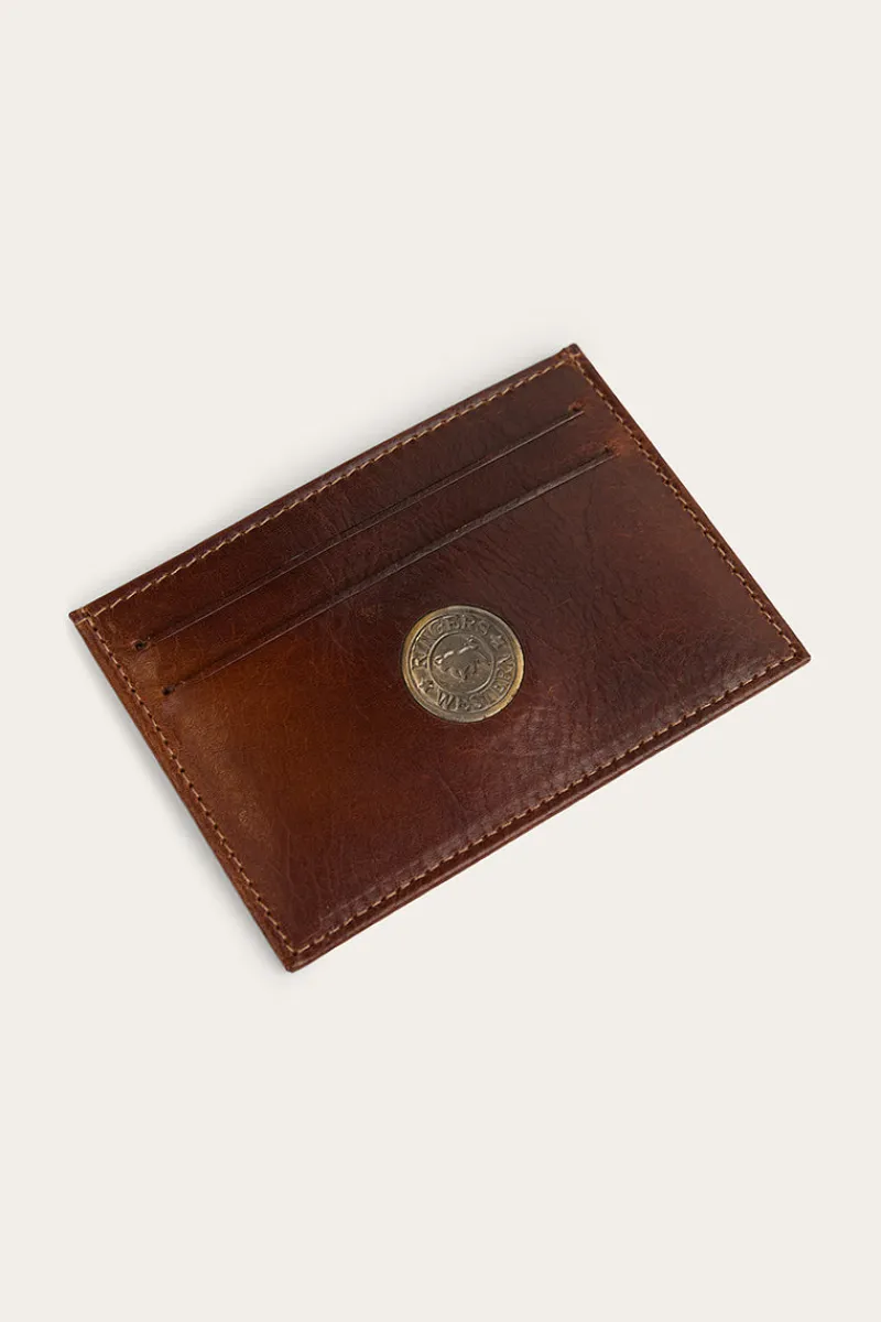 Hot Ringers Western Toro Card Wallet - Cognac