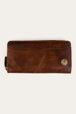 Clearance Ringers Western Toro Dama Zip Purse - Cognac
