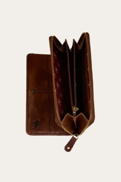 Clearance Ringers Western Toro Dama Zip Purse - Cognac