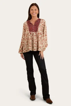 Clearance Ringers Western Twyla Womens Fashion Top - Off White
