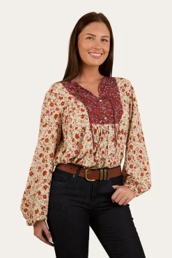 Clearance Ringers Western Twyla Womens Fashion Top - Off White