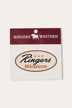 Ringers Western Up North Sticker - Dark Sand