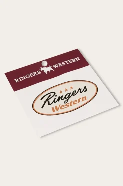 Ringers Western Up North Sticker - Dark Sand