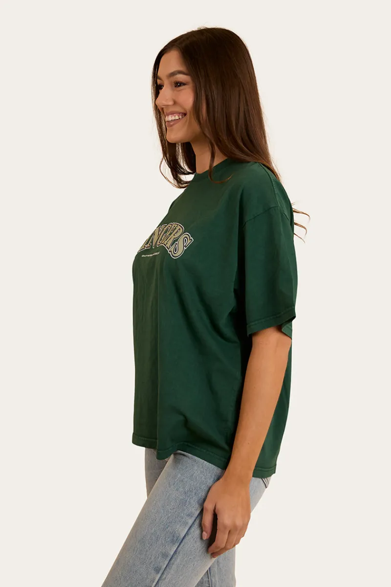 Discount Ringers Western Varsity Womens Oversized T-Shirt - Pine