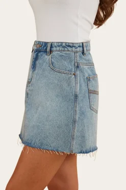 Discount Ringers Western Venice Womens Denim Skirt - Light Wash Blue