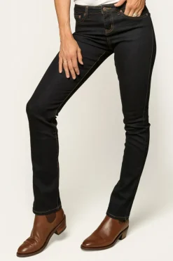 Discount Ringers Western Victoria Womens Mid-Rise Straight-Leg Jeans - Dark Blue