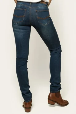 Best Ringers Western Victoria Womens Mid-Rise Straight-Leg Jeans - Classic Blue