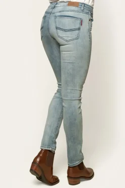 Outlet Ringers Western Victoria Womens Mid-Rise Straight-Leg Jeans - Light Blue