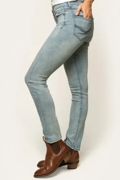 Outlet Ringers Western Victoria Womens Mid-Rise Straight-Leg Jeans - Light Blue
