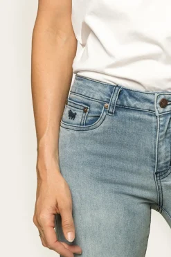 Outlet Ringers Western Victoria Womens Mid-Rise Straight-Leg Jeans - Light Blue