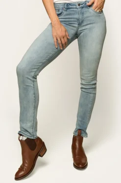 Outlet Ringers Western Victoria Womens Mid-Rise Straight-Leg Jeans - Light Blue