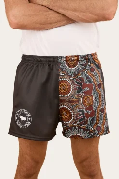 New Ringers Western Walkabout Warrior Footy Short - Charcoal / Multi