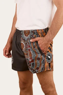 New Ringers Western Walkabout Warrior Footy Short - Charcoal / Multi