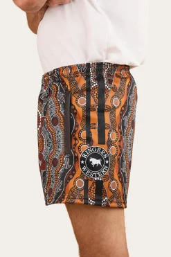 New Ringers Western Walkabout Warrior Footy Short - Charcoal / Multi