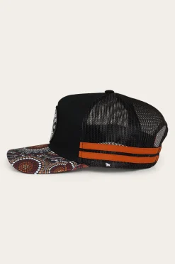 Outlet Ringers Western Walkabout Warrior Trucker Cap - Black