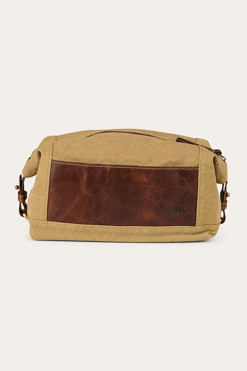 Outlet Ringers Western Waxicanvas Toiletry Bag - Cognac