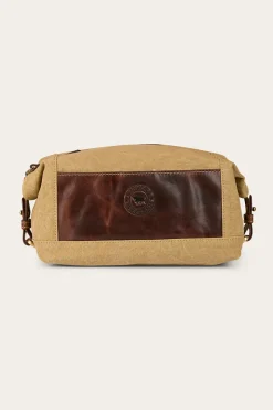 Outlet Ringers Western Waxicanvas Toiletry Bag - Cognac