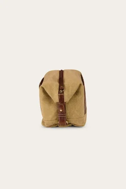 Outlet Ringers Western Waxicanvas Toiletry Bag - Cognac