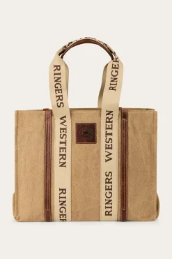 Best Ringers Western Waxicanvas Tote Shopper - Sand