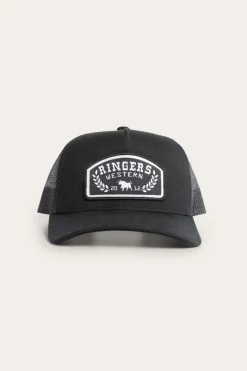 Outlet Ringers Western Wheatbelt Wool Trucker Cap - Black