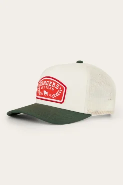 New Ringers Western Wheatbelt Wool Trucker Cap - Off White/Pine