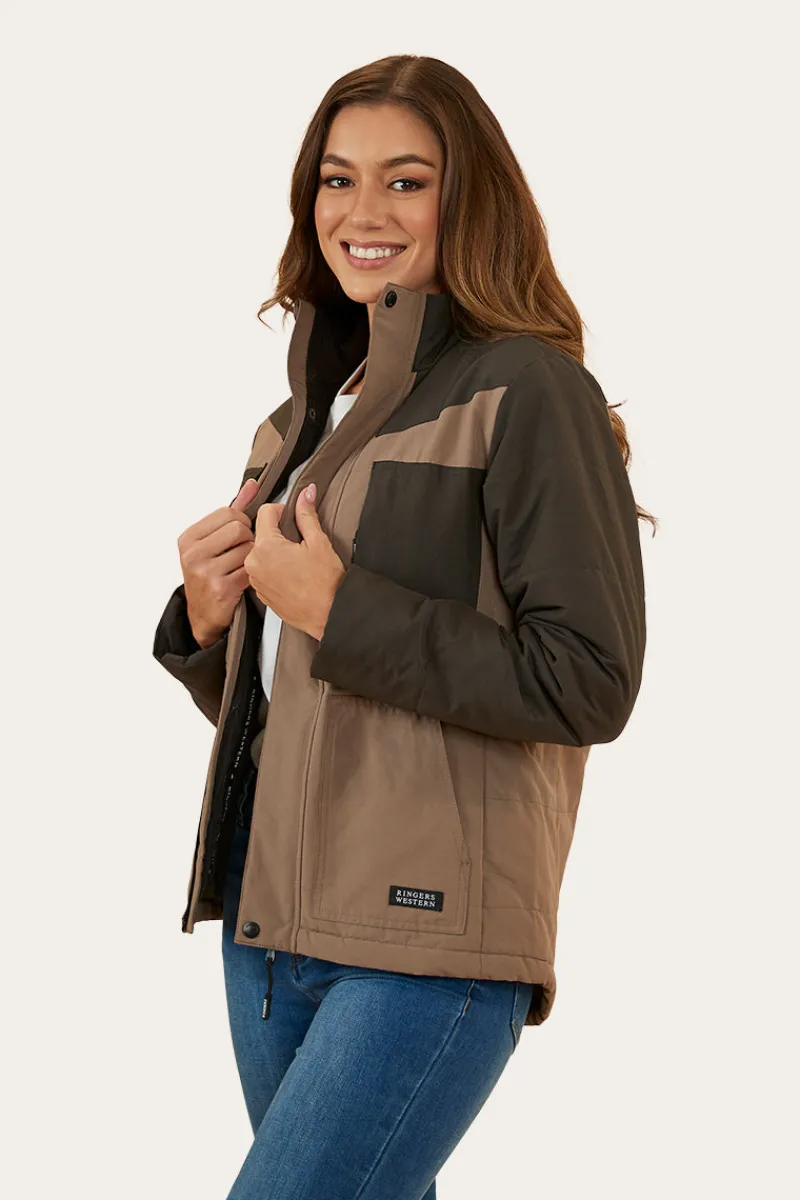 Discount Ringers Western Whitney Womens Puffer Jacket - Mushroom