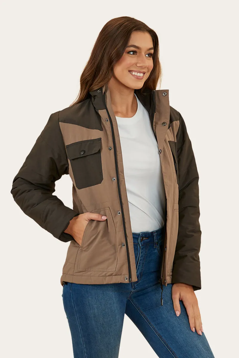 Discount Ringers Western Whitney Womens Puffer Jacket - Mushroom