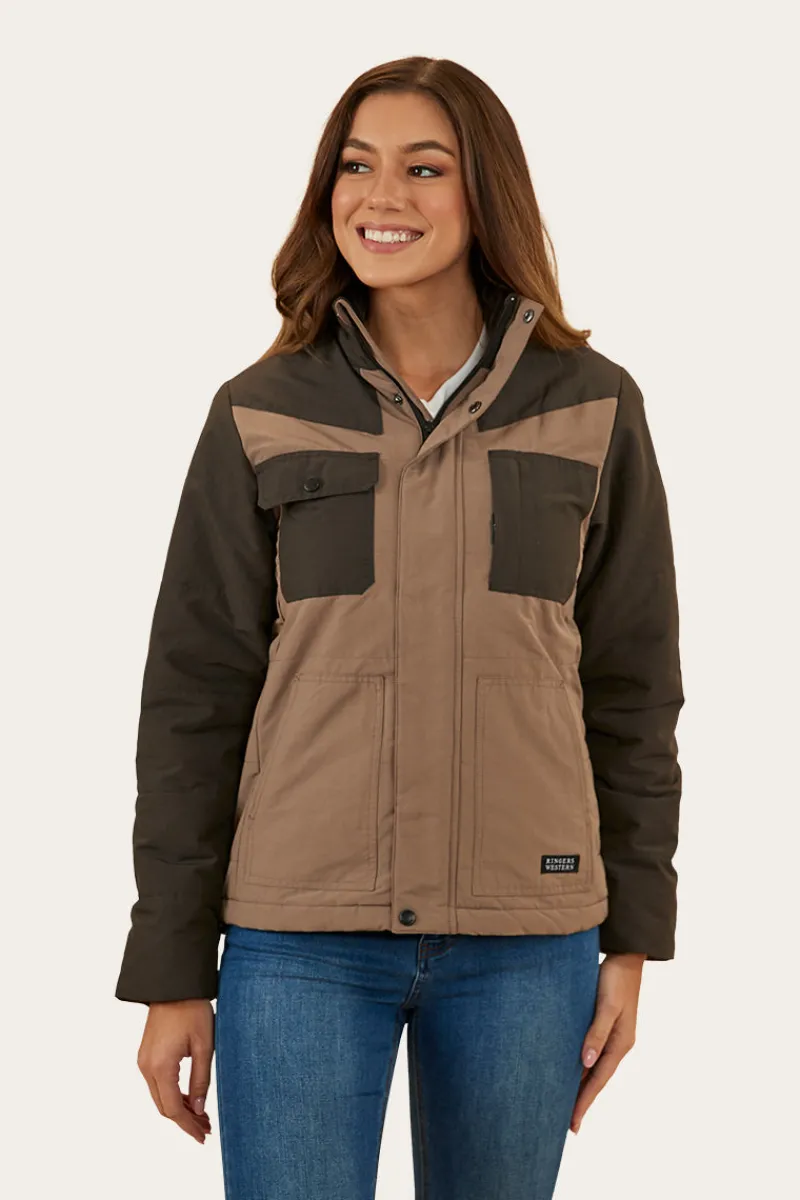 Discount Ringers Western Whitney Womens Puffer Jacket - Mushroom