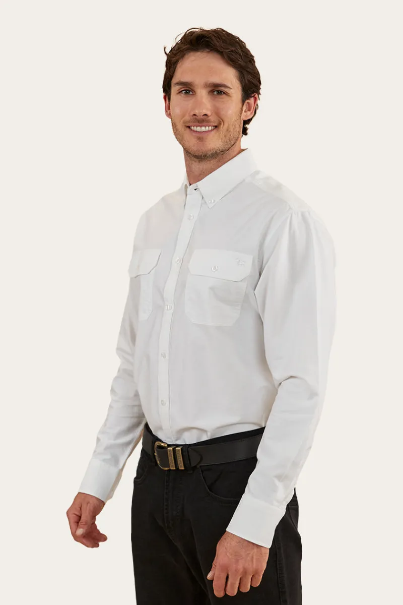 Hot Ringers Western Whyalla Mens Dress Shirt - White