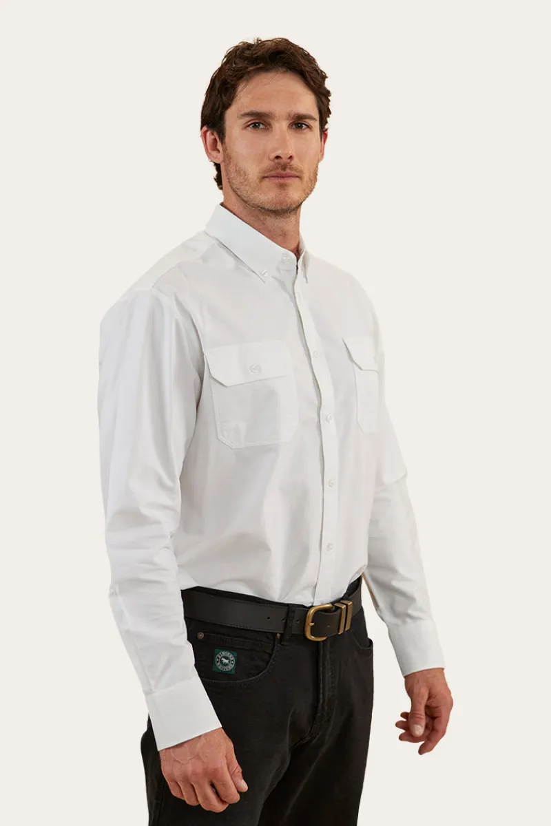Hot Ringers Western Whyalla Mens Dress Shirt - White