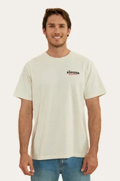 New Ringers Western Wild Card Mens Loose Fit T-Shirt - Off White