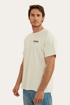 New Ringers Western Wild Card Mens Loose Fit T-Shirt - Off White