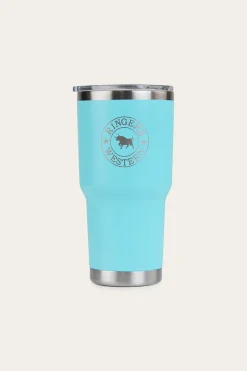Hot Ringers Western Yarra Powder Coated Insulated Tumbler - Turquoise