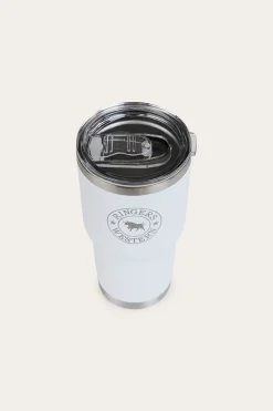 Clearance Ringers Western Yarra Powder Coated Insulated Tumbler - White