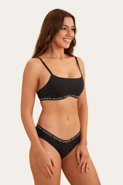 Hot Ringers Western Zoe Womens Crop Top - Black