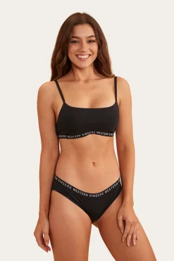 Hot Ringers Western Zoe Womens Crop Top - Black